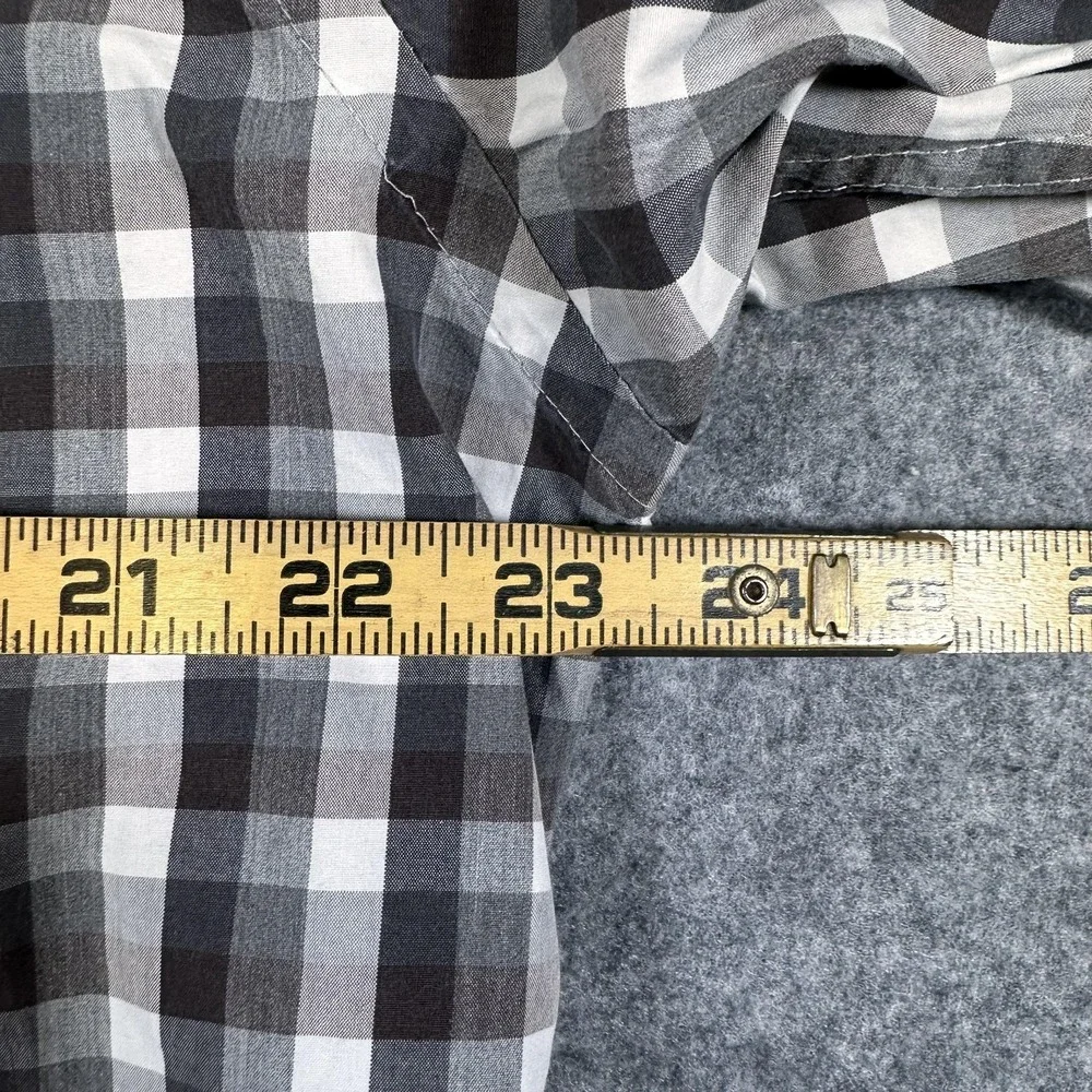 Todd Snyder Shirt Mens Medium Gray Brown Check Plaid Button Down Long Sleeve